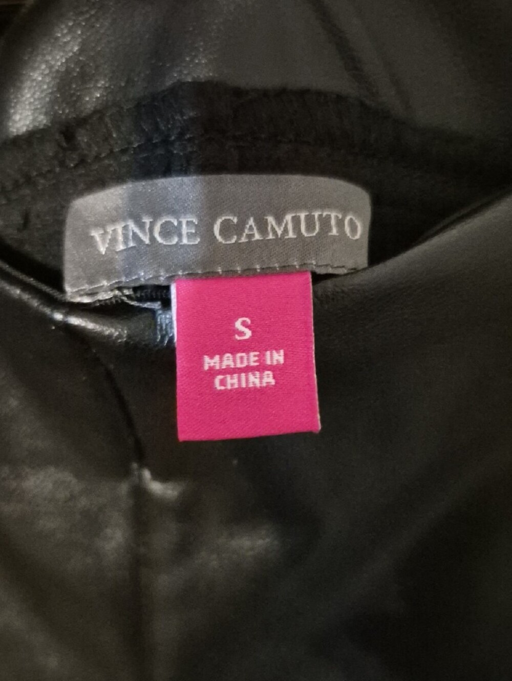 Vince Camuto Black Faux Leather Skinny Pants - Picture 3 of 3